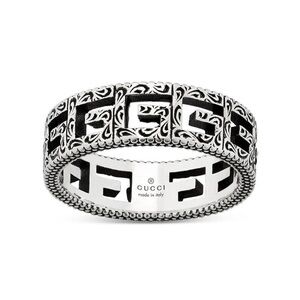 Authentic Gucci G Cube Sterling Silver Ring 925 Us Size 6